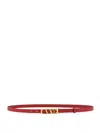 Valentino Adjustable Belts Gold-tone Buckle In Red