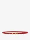 Valentino Adjustable Belts Gold-tone Buckle In Red