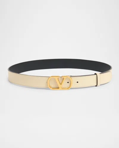 VALENTINO GARAVANI VLOGO SIGNATURE LEATHER BELT