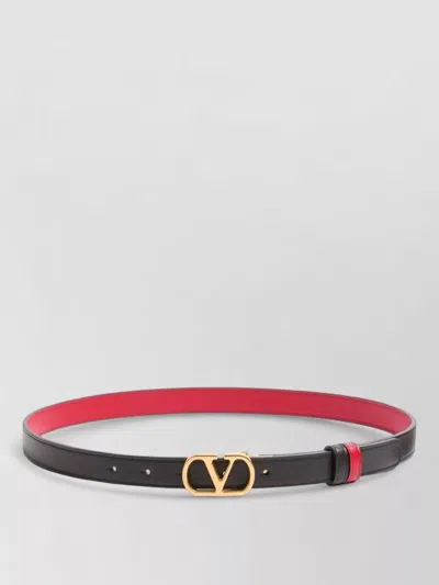 Valentino Garavani Leather Belt In Black