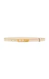 Valentino Garavani Vlogo Signature Leather Belt In White