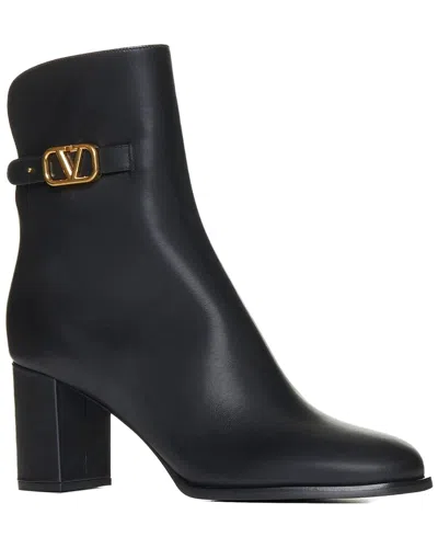 Valentino Garavani Valentino Vlogo Signature Leather Boot In Black