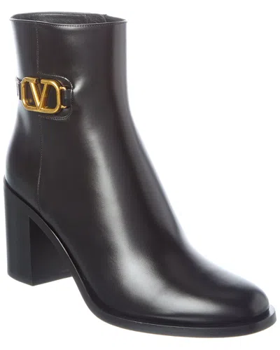 Valentino Garavani Valentino Vlogo Signature Leather Boot In Black
