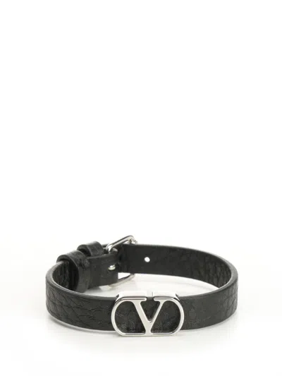 VALENTINO GARAVANI VLOGO SIGNATURE LEATHER BRACELET