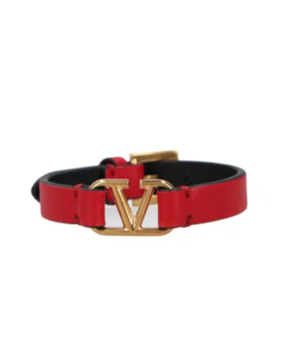 Valentino Garavani Vlogo Signature Leather Bracelet In Multicolor