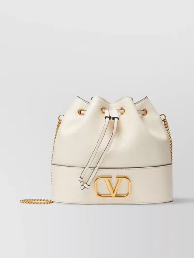 VALENTINO GARAVANI VLOGO SIGNATURE LEATHER BUCKET BAG
