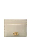 Valentino Garavani Textured Leather Wallet With Logo Embellishment In White