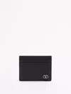 Valentino Vlogo Signature Cardholder In Grained Leather