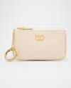 Valentino Garavani Vlogo Signature Leather Card Holder In White
