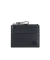 Valentino Vlogo Signature Leather Cardholder In Black