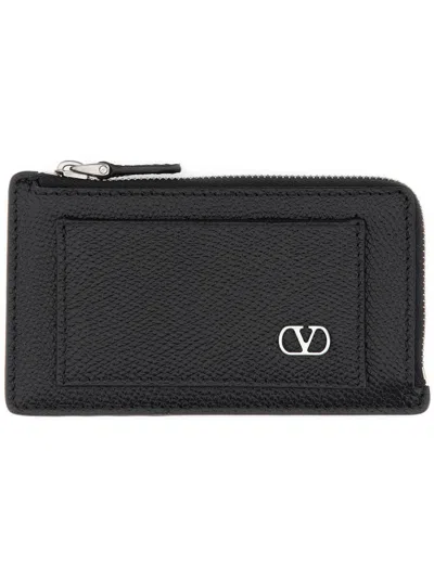 VALENTINO GARAVANI "VLOGO SIGNATURE" LEATHER COIN PURSE
