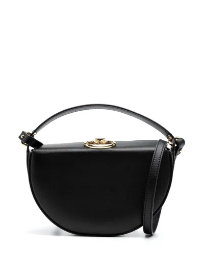 Valentino Garavani Vlogo Signature Leather Crossbody Bag In Black