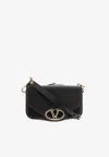 Valentino Vlogo Signature Leather Crossbody Bag In Black