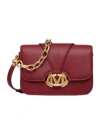 Valentino Vlogo Signature Leather Crossbody Bag In Red