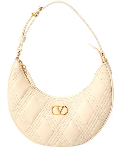Valentino Garavani Valentino Vlogo Signature Leather Hobo Bag In Pink