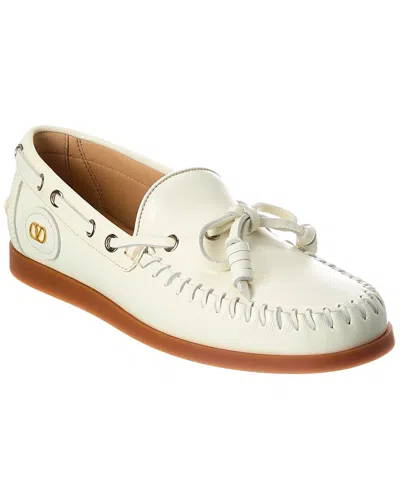 Valentino Garavani Valentino Vlogo Signature Leather Loafer In Animal Print