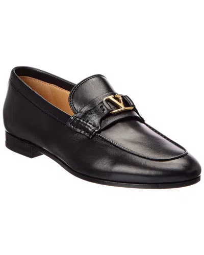 Valentino Garavani Valentino Vlogo Signature Leather Loafer In Animal Print