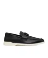 Valentino Garavani Vlogo Signature Slip-on Shoes With Rockstud Details In Black