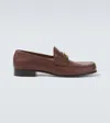 Valentino Loafers Leather Gold-tone Hardware In Brown