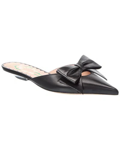 Valentino Garavani Valentino Vlogo Signature Leather Mule In Black