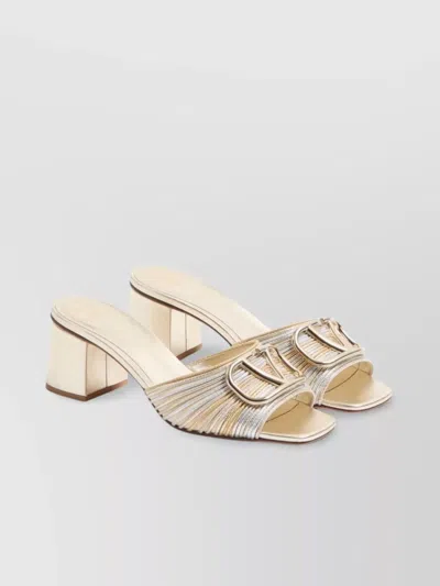 VALENTINO GARAVANI VLOGO SIGNATURE LEATHER MULES