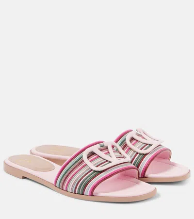 Valentino Garavani Vlogo Signature Leather Mules In Multicolor