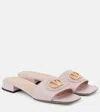 Valentino Vlogo Signature Leather Sandal In Pink
