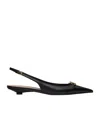 Valentino Vlogo Signature Leather Slingback Pump In Black