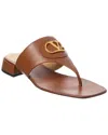Valentino Vlogo Plaque Square Open Toe Slides