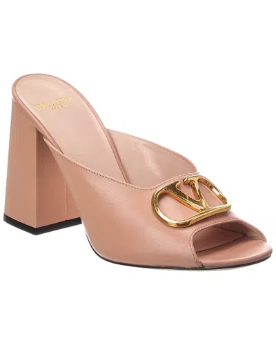 Valentino Garavani Valentino Vlogo Signature Leather Sandal In Pink