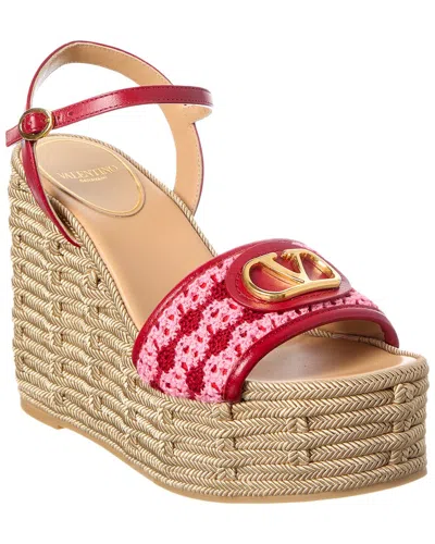 Valentino Garavani Valentino Vlogo Signature Leather Sandal In Multi