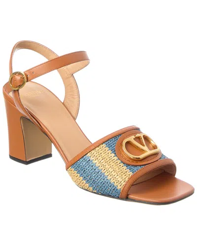Valentino Garavani Valentino Vlogo Signature Leather Sandal In Multi