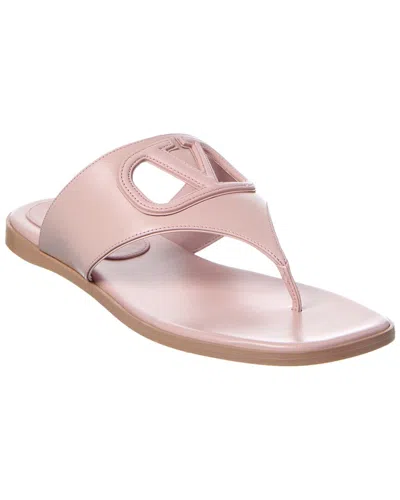 Valentino Garavani Valentino Vlogo Signature Leather Sandal In Pink