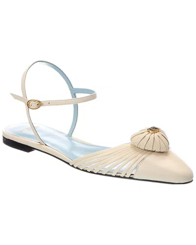 Valentino Garavani Valentino Vlogo Signature Leather Sandal In Neutral