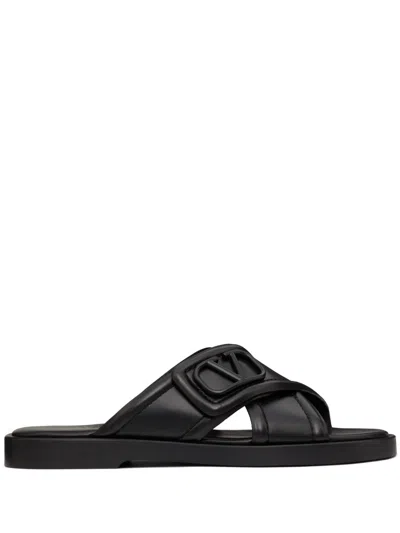 Valentino Garavani Vlogo Signature Sandalen In Black