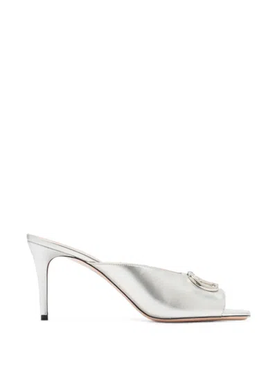 Valentino Garavani Vlogo Signature Leather Sandals In Transparent