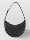 Valentino Vlogo Signature Leather Shoulder Bag In Black
