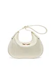 Valentino Vlogo Signature Leather Shoulder Bag In White