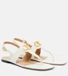 Valentino Vlogo Signature Thong Sandals Flat Sole In White