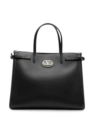 Valentino Garavani Valentino Vlogo Signature Leather Tote Bag