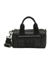 Valentino Vlogo Signature Leather Tote Bag In Black