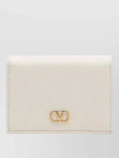 Valentino Garavani Vlogo Signature Leather Wallet Bi Fold