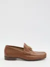 Valentino Garavani Men Vlogo Signature Leather Loafers In Brown