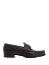 Valentino Vlogo Signature Loafer Lace-up Shoes Black In Multi