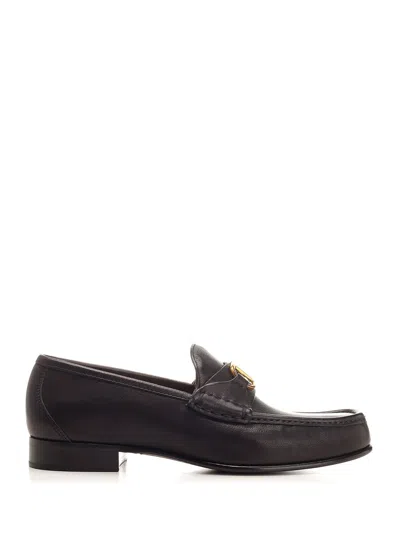 Valentino Garavani Vlogo Signature Loafer Lace-up Shoes Black