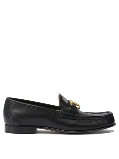 VALENTINO GARAVANI VLOGO SIGNATURE LOAFERS & SLIPPERS BLACK