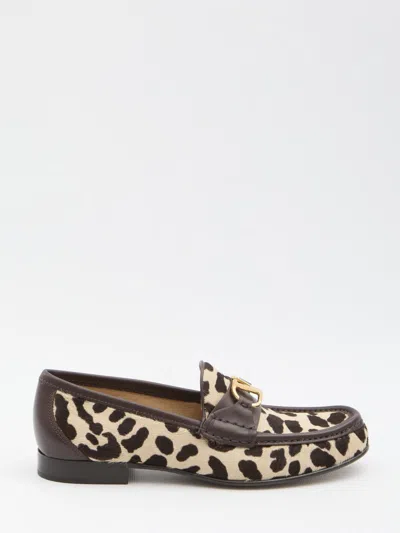 Valentino Garavani Vlogo Signature Loafers In Animal Print