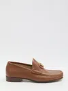 Valentino Garavani Men Vlogo Signature Leather Loafers In Brown