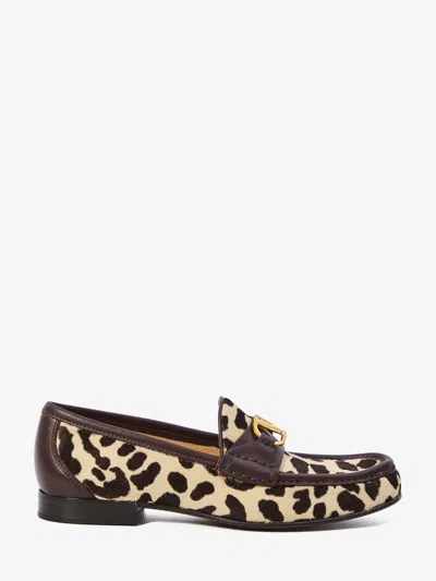Valentino Garavani Signature Loafers Animalier Pattern In Animal Print