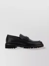 Valentino Garavani Black Loafers With Vlogo Detail And Platform In Leather Man In Black